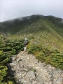 Matthew Batchelder heading across the ridge with the rig