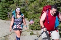 Renee and Adam arrive at the summit.